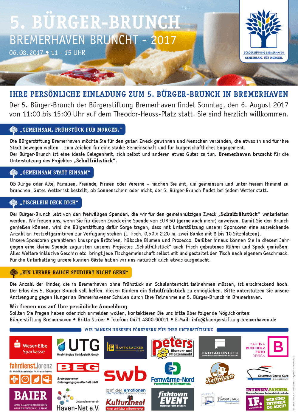 City Festival 2017 - Wir sind nicht nur als Sponsor dabei! 17 06 08 buergerbrunch2017